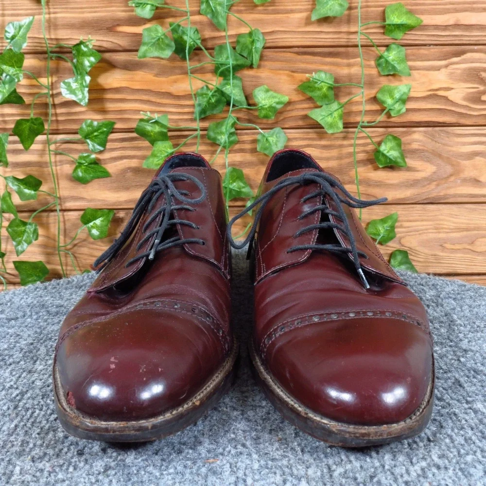 Cole Haan AIR Madison Mens Cap Toe‎ Oxford 9.5 M Dress Shoe Burgundy Leather